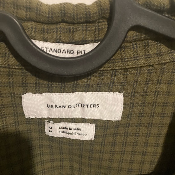 Khaki Green checkered shirt - Urban Outfitters - Picture 3 of 4